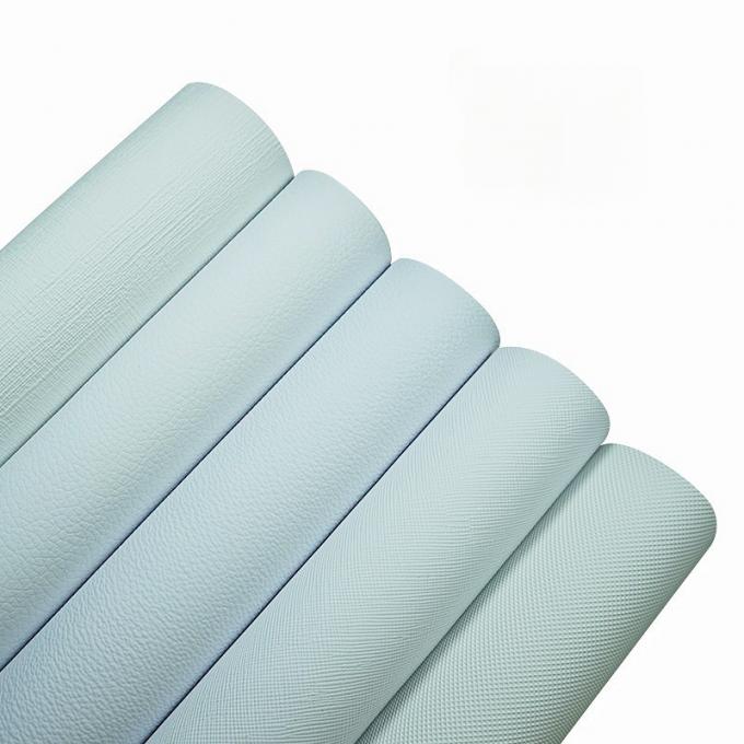 Kulit Sintetis Buatan Digital Printing Timbul Putih PVC untuk Tas Notebook Casing Ponsel Alas Meja Kain Kulit Imitasi 5