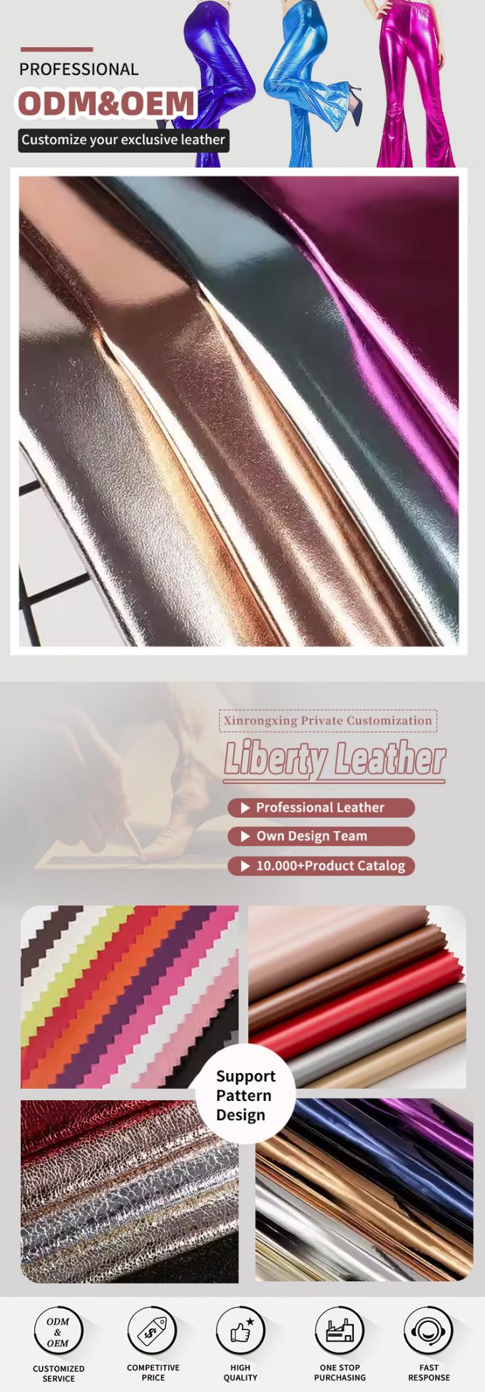 Metal Film PU R61 Sheep Grain Synthetic Leather Pakaian Dompet Kotak Sepatu Tas Notebook Kain Kulit Palsu 4