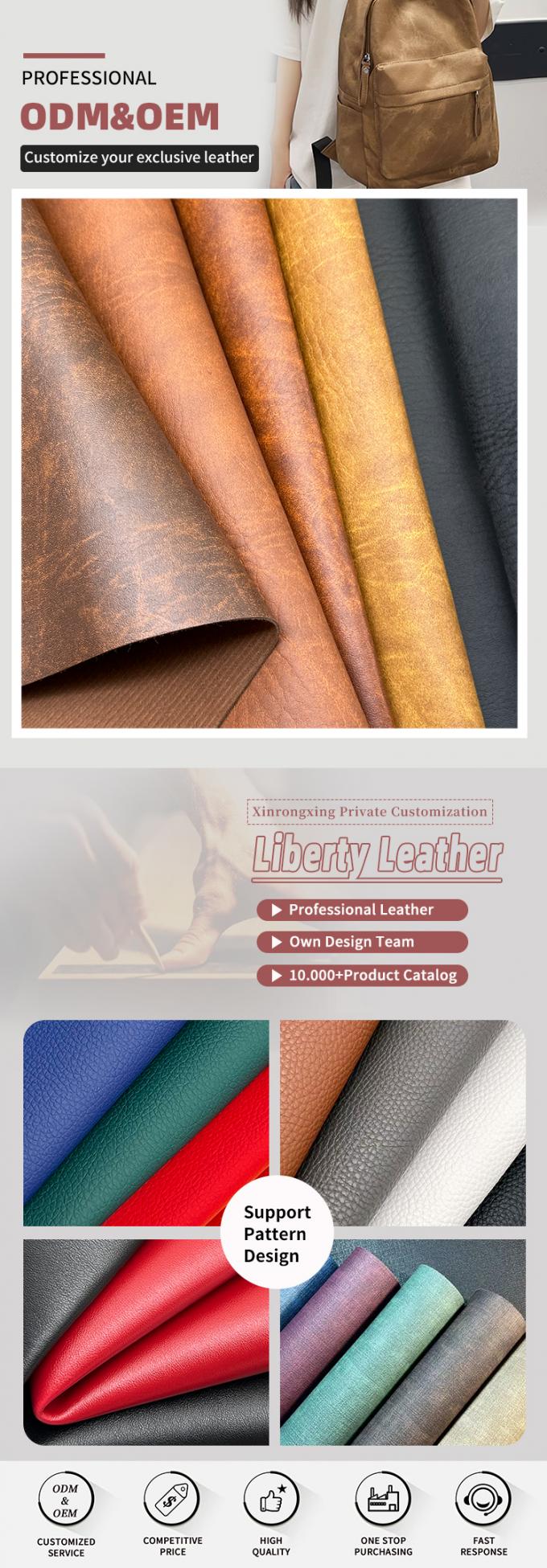 Kulit Sintetis Buatan Tekstur Gajah PVC 1.4mm untuk Tas Dompet Perlengkapan Rumah Tangga Sofa Bahan Kulit Imitasi 4