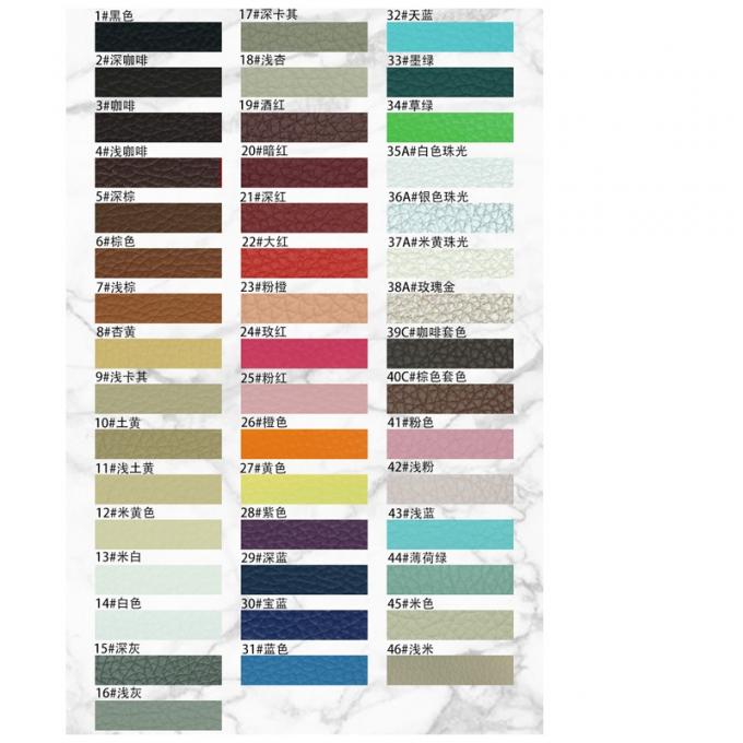 PVC Litchi Grain Synthetic Leather untuk Furniture 54" Lebar 13