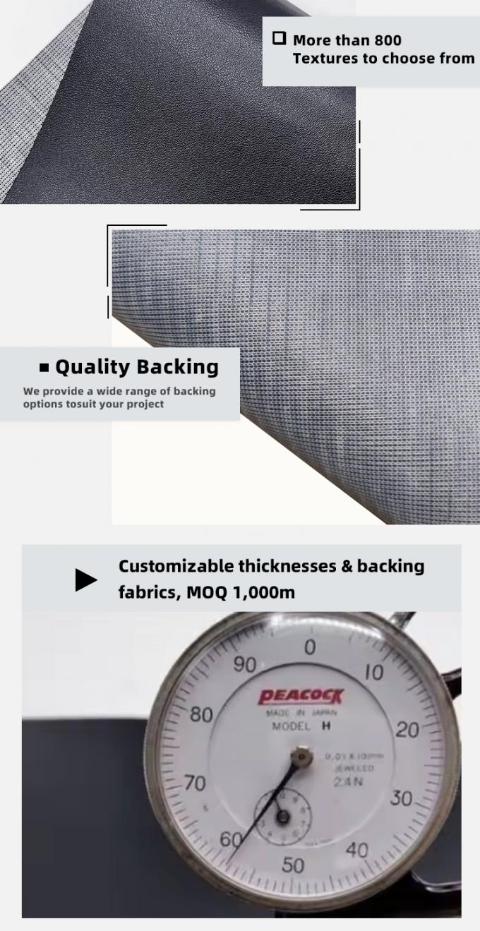 Kulit PVC Tahan Abrasi untuk Pelapis Furnitur Lebar 140cm 5