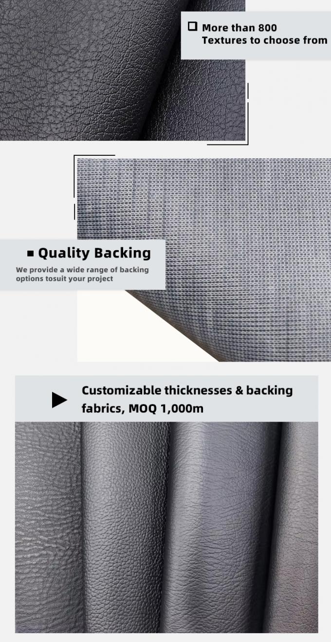 Kulit PVC Tahan Abrasi untuk Pelapis Furnitur Lebar 140cm 5