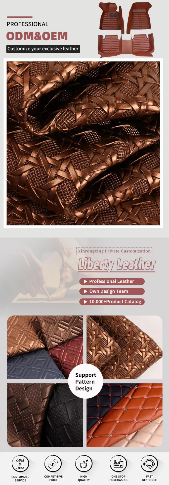 Kain Kulit Sintetis Timbul PVC untuk Jok Mobil dan Furnitur 4