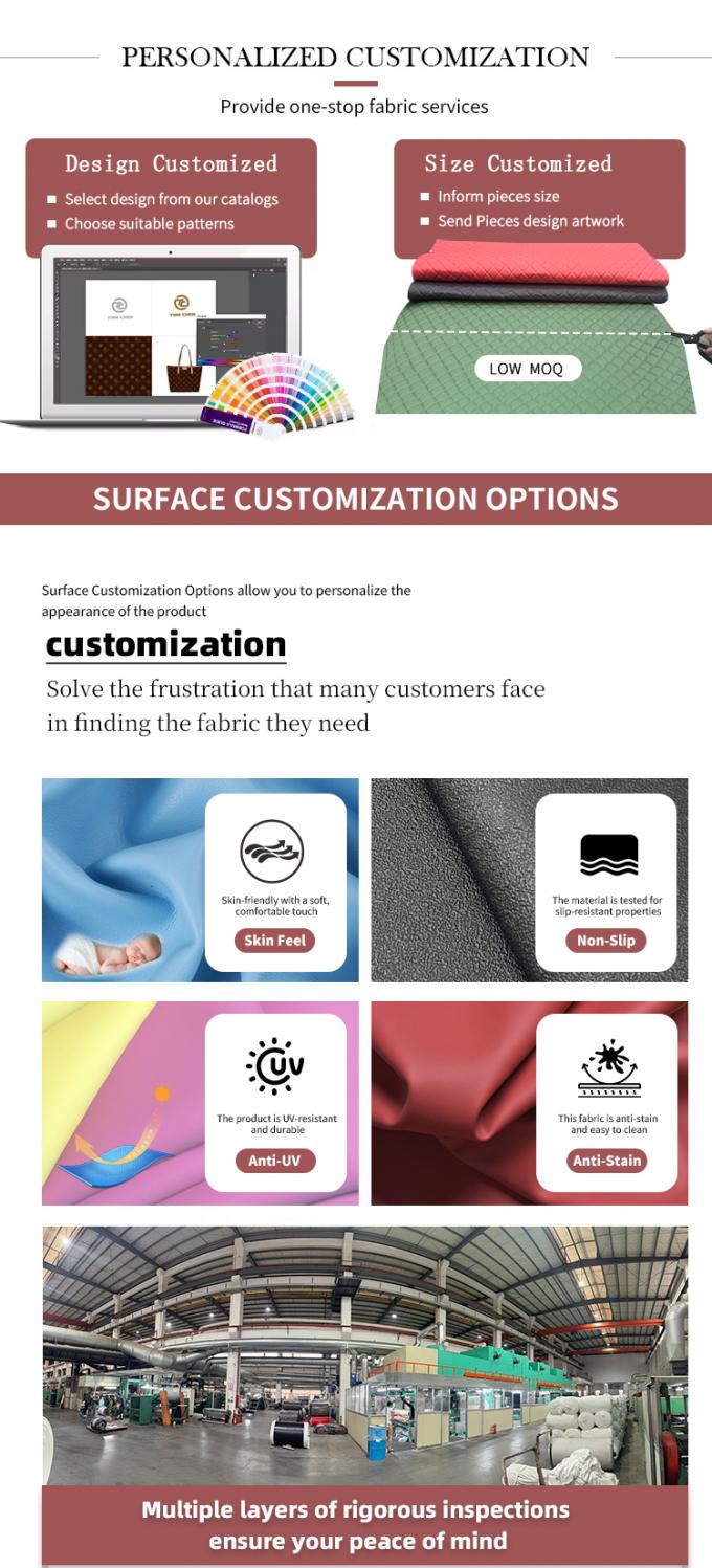 Karpet kaki mobil kulit PVC berlapis kustom tebal 4.6mm dengan bantalan busa, pas elastis, timbul, bordir untuk kursi mobil, sofa, dan tas 6