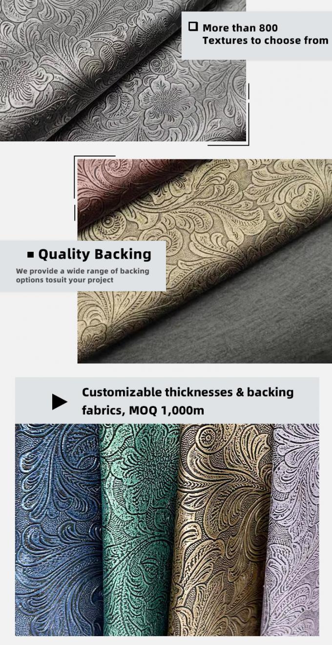 Pvc Flower Pattern kulit sintetis buatan dompet kotak sepatu Ntoebook kain kulit palsu 5