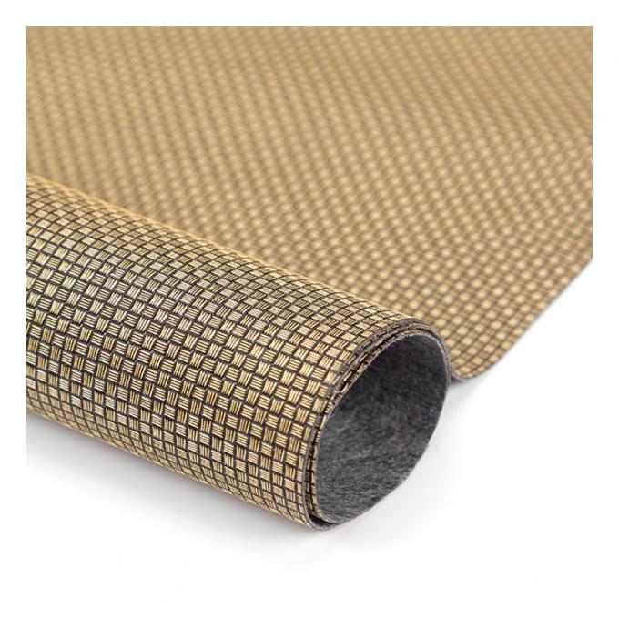 Pvc Metal Pearl Warna Cahaya Pola Tenun Kecil Kemasan sintetis buatan Dompet Kotak Sepatu Notebook Kain Kulit Palsu 6