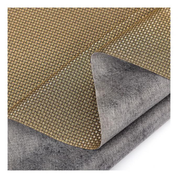 Pvc Metal Pearl Warna Cahaya Pola Tenun Kecil Kemasan sintetis buatan Dompet Kotak Sepatu Notebook Kain Kulit Palsu 15