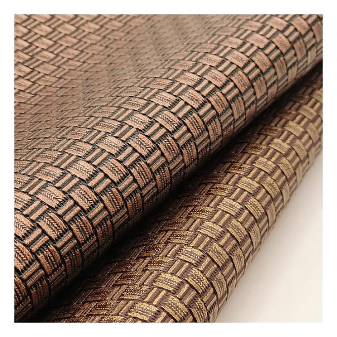 Grosir Pvc Antique Brass Weave Pattern Artificial Synthetic Leather Packaging Wallet Box Shoes Notebook Kain Kulit Palsu 12