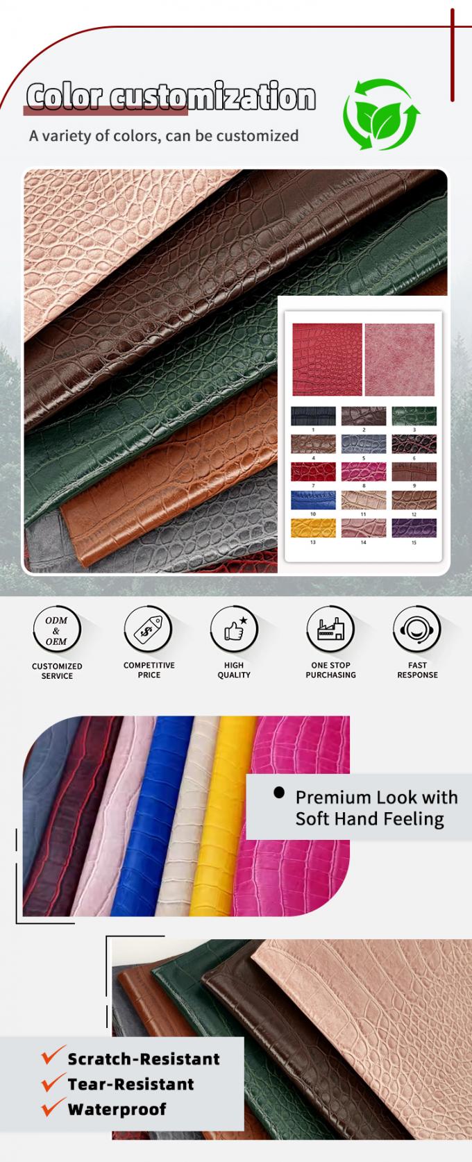 Pvc Bamboo Grain Synthetic Artificial Leather Wallet Box Sepatu Ntoebook Kain Kulit Palsu 4