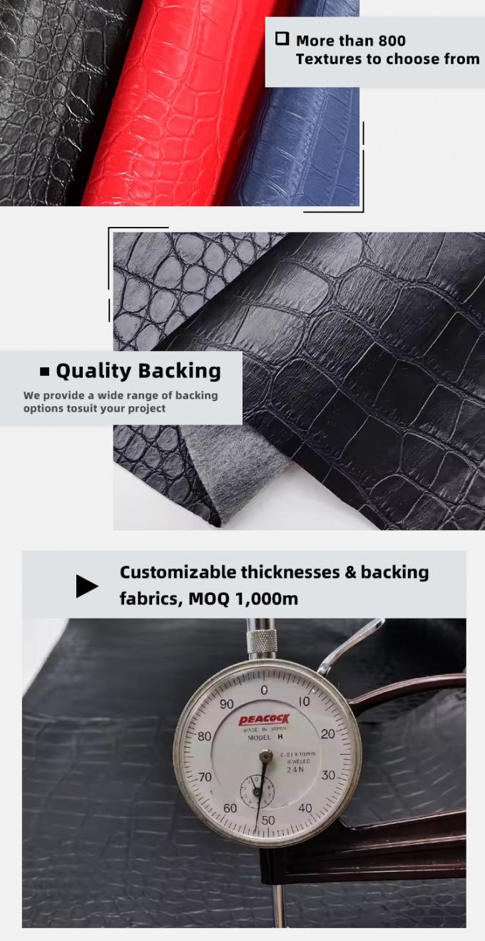 Sarung Dompet Kulit Sintetis Butiran Buaya PVC Sepatu Kain Kulit Notebook 5