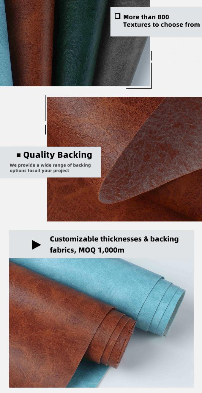 PVC Printed Kraft Grain Synthetic Leather Artificial Faux Leather Materials for Bag Notebook Table Mat Phone Shell Packing Box 5