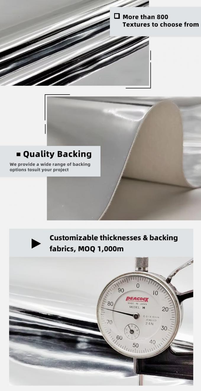 Sepatu sintetis berkualitas tinggi Tas tangan Notebook Kulit Pu Pelangi Holographic Metallic Warna Cermin Kain Kulit 5