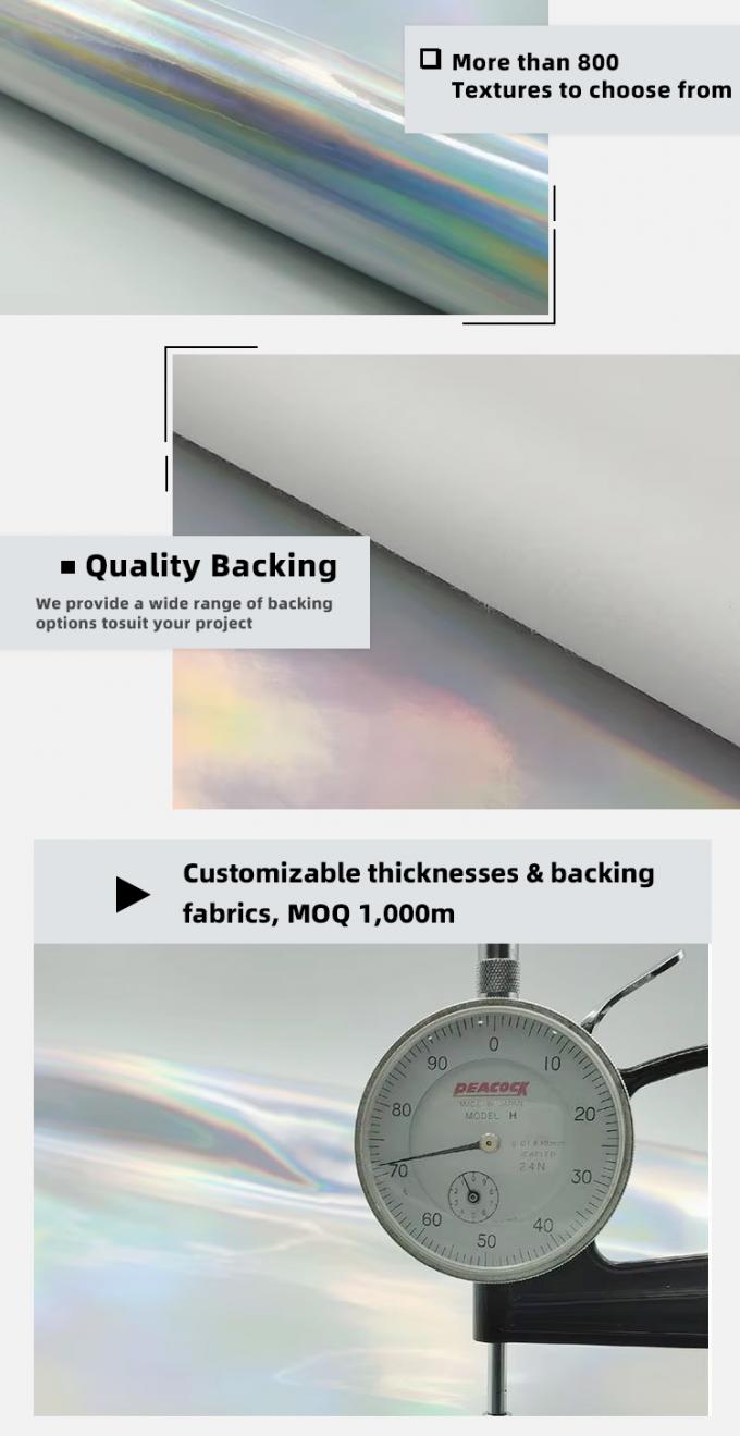 Pelangi Pu Holographic Laser Film Mirror Kulit sintetis buatan palsu Kulit sepatu Kasus Vanity Tas Handbag Kain Kulit 5