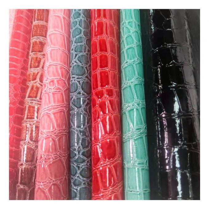 Pola Batu Mengkilap Tinggi PVC Kulit Sintetis Pola Hewan Sepatu Tas dan Tas Kain Kulit Imitasi 8