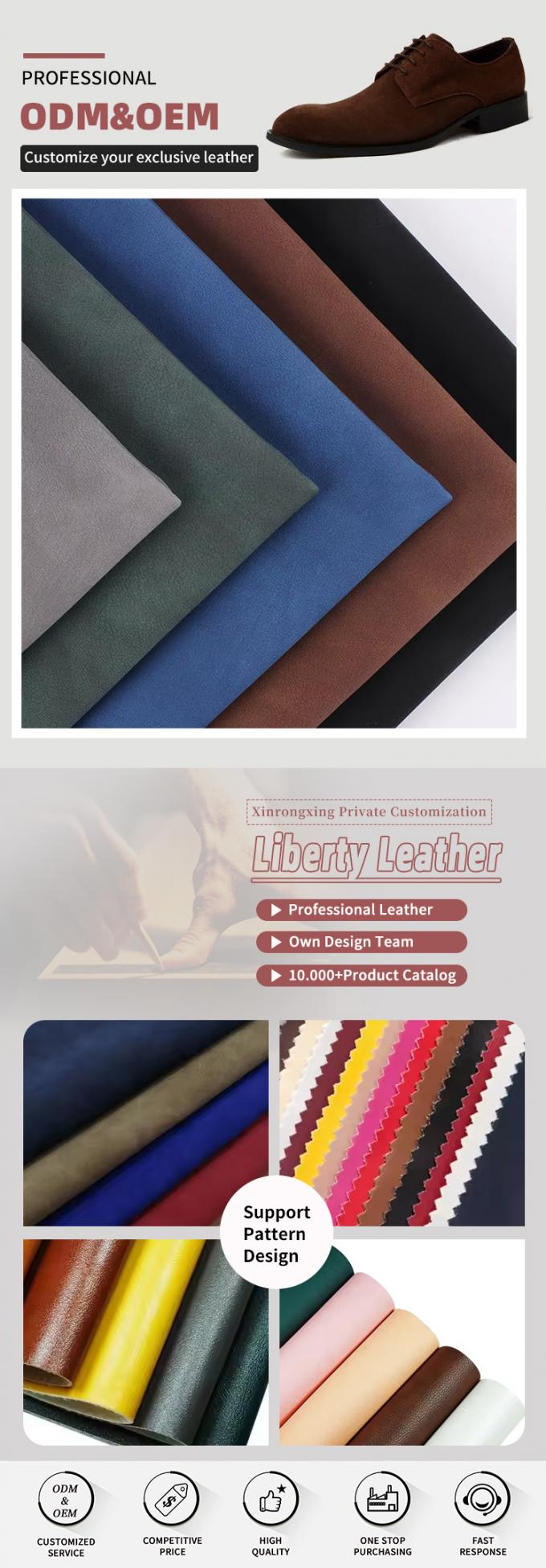 PU Dua-warna Frosted Kulit Domba Nubuck Grain Sintetis Kulit Tas Sepatu Dompet Hiasi Buku Catatan Kasus Kain Kulit Imitasi 4