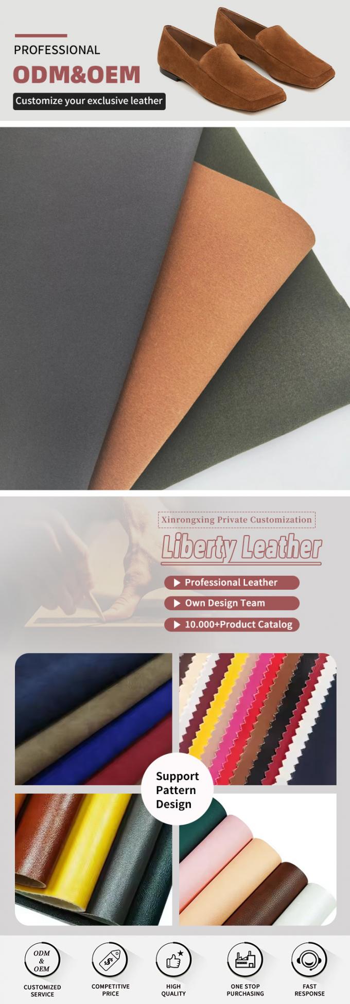 Kulit Sintetis PU Microfiber Imitasi Suede ECO untuk Sepatu, Tas, Sabuk, Sarung Tangan, Kain Kulit Imitasi 4