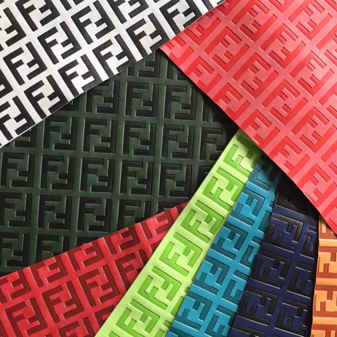 Sesuaikan Kulit Sintetis Timbul Perubahan Warna Mode PU Vinyl untuk Sepatu Tas Alas Meja Kain Kulit Imitasi 11