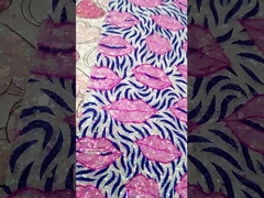 Printed Pink Valentine's Day Love kiss Gretel PU Kulit tiruan Katun Samet Bagian bawah kain