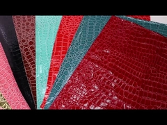 Pola Mengkilap Tinggi PVC Kulit Sintetis Pola Hewan Sepatu Tas dan Kantong Kain Kulit Imitasi